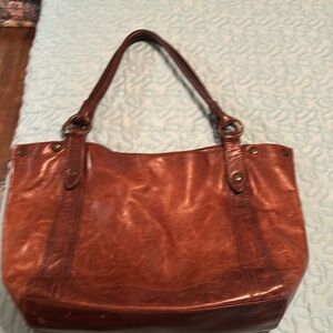 Frye brown leather tote